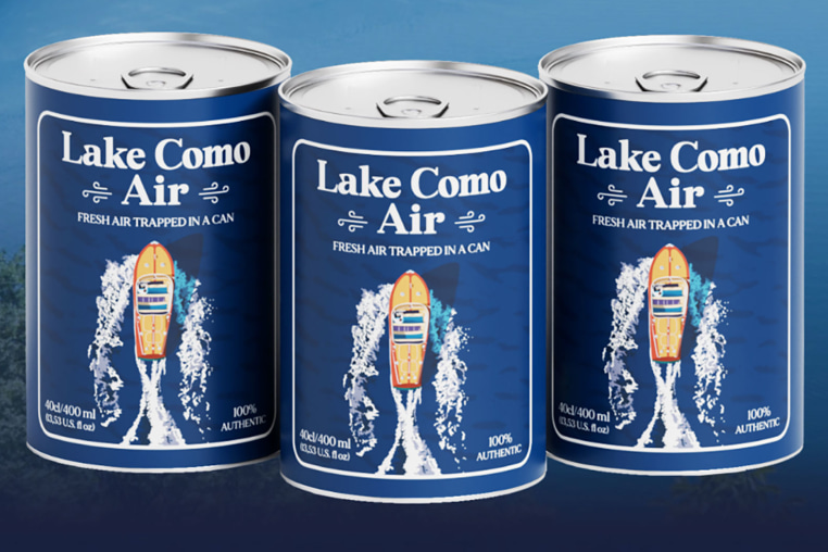 Canned air from Lake Cuomo goes on sale