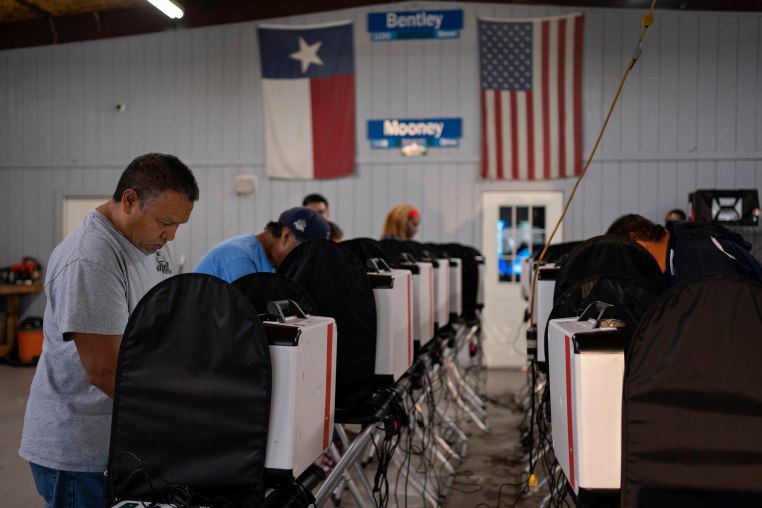 People vote at the Westfield Road Volunteer Fire Department Station 2 of the East Aldine Community on November 5, 2024 in Houston, Texas. 