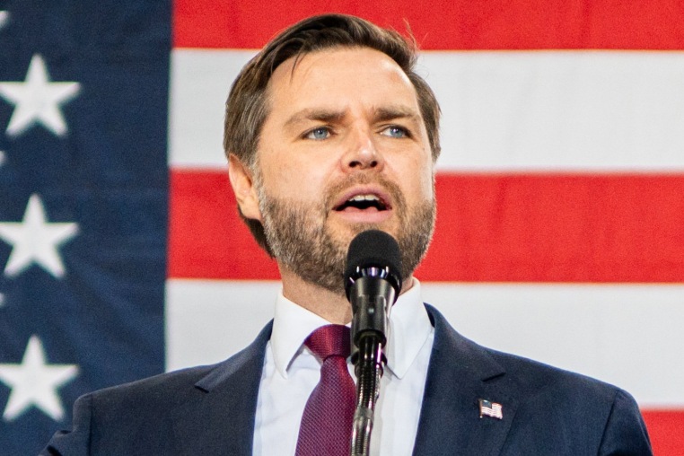 JD Vance speaking at a rally