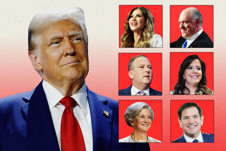 Photo Illustration: Donald Trump and 6 of his cabinet picks