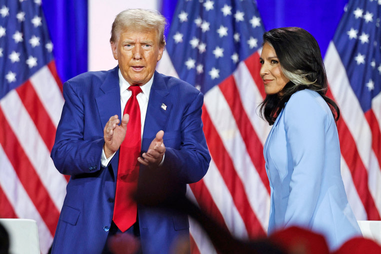 Image: donald trump tulsi gabbard politics political politicians