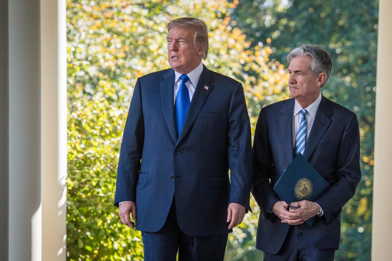 Donald Trump and Jerome Powell