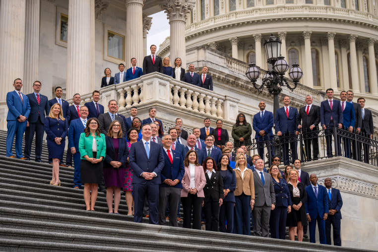 Congressional freshmen of the 119th Congress pose for a group photograph.