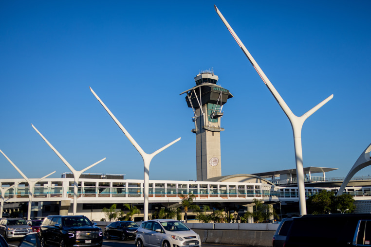 The control tower at Los Angeles International Airport.