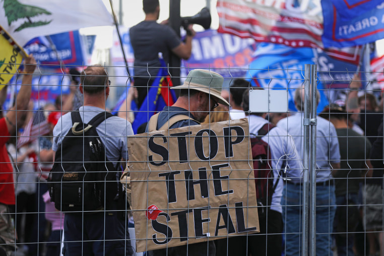 Supporters Of President Trump Demonstrate At Arizona Capitol After Biden Wins Elections