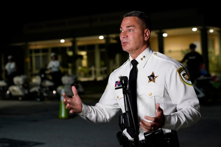 Hillsborough County Sheriff Chad Chronister speaks in 2021 in Riverview, Fla. 