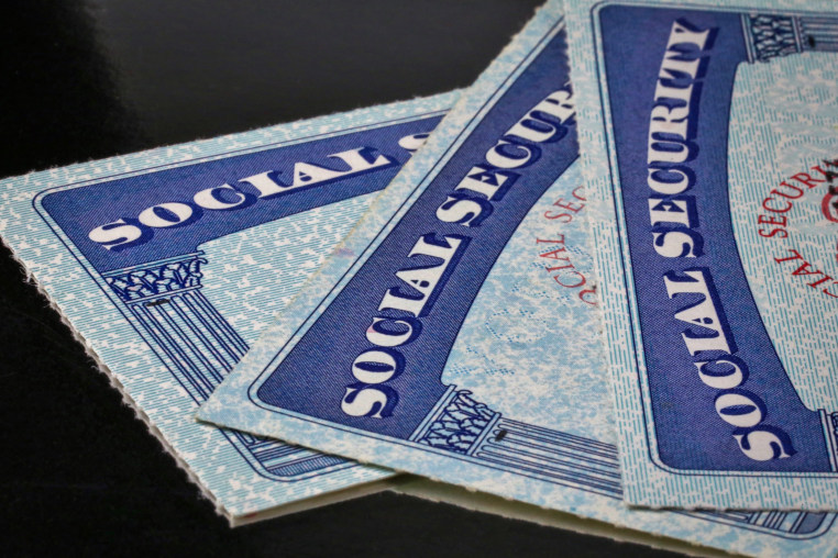 Close up of US Social Security Cards