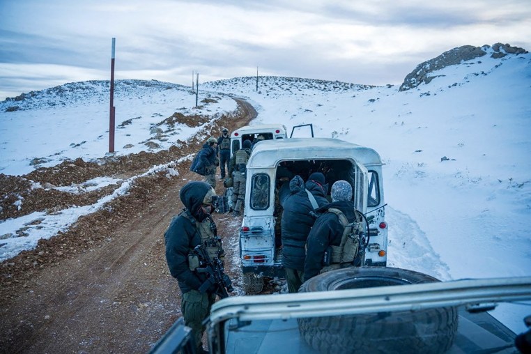 Israeli forces operate at a location given as Mount Hermon region