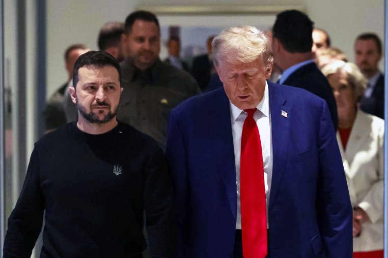 Volodymyr Zelensky and Donald Trump