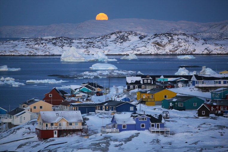 Homes in lulissat, Greenland.  