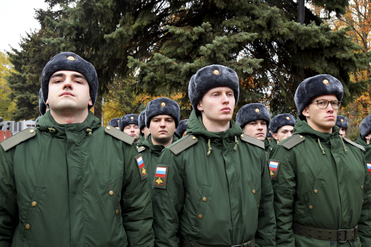 Swear-in ceremony of Russian soldiers to be deployed to Donetsk and Luhansk