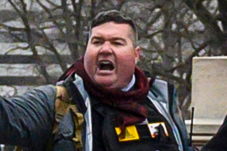 Russell Taylor at the Capitol on Jan. 6, 2021.