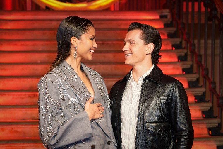 Zendaya and Tom Holland at The Old Sessions House on Dec. 5, 2021 in London.