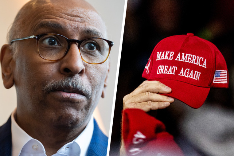 Former RNC chair Michael Steele; MAGA hat.