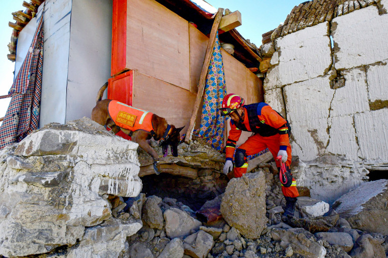 Thousands of rescuers were searching for survivors in freezing conditions on January 8 after a devastating earthquake in China's remote Tibet region killed at least 126 people. 