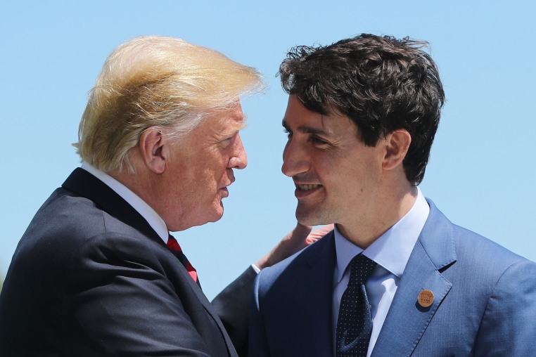 G7 Summit in Canada donald trump justin trudeau politics political poltiicians profile