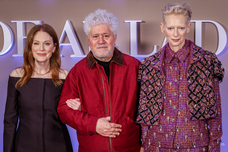 Julianne Moore, Pedro Almodóvar and Tilda Swinton.