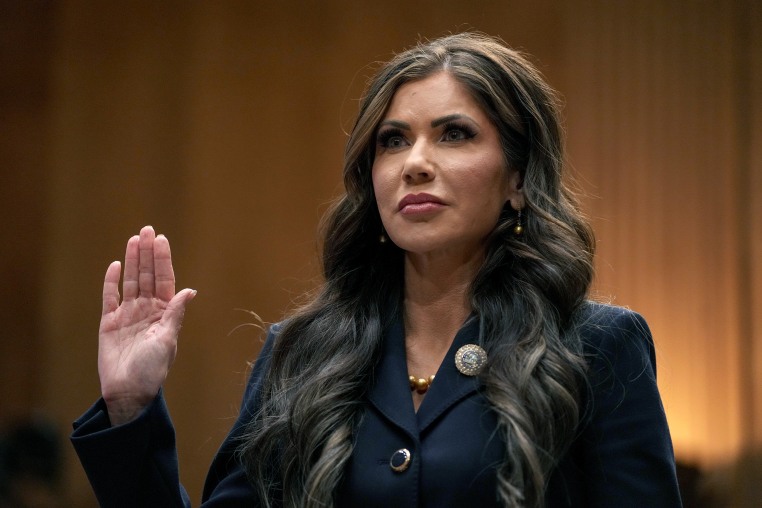 Image: Senate Confirmation Hearing Considers Kristi Noem For DHS Secretary
