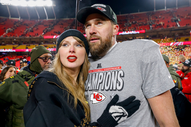 Taylor Swift and Travis Kelce.