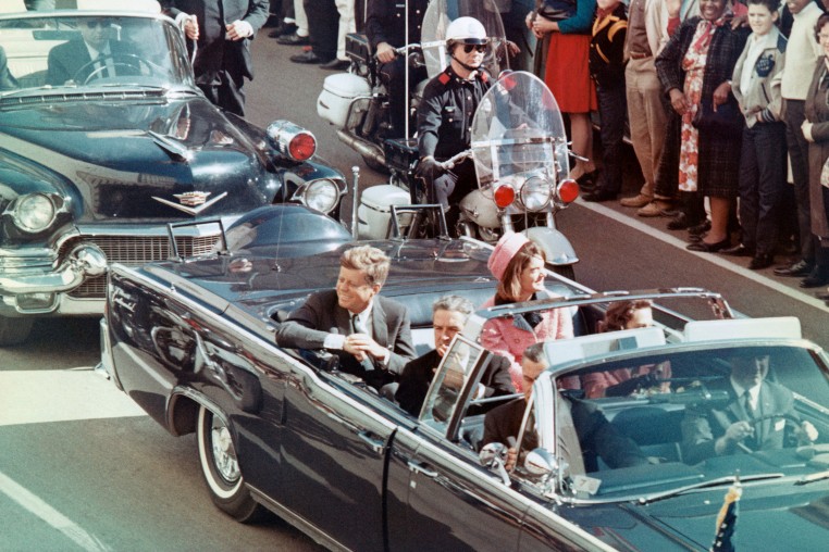 Kennedys Riding in Dallas Motorcade