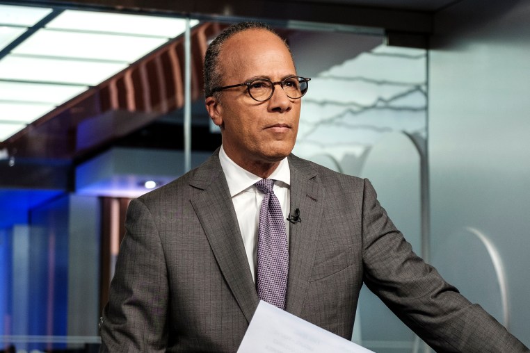 Lester Holt at an anchor desk