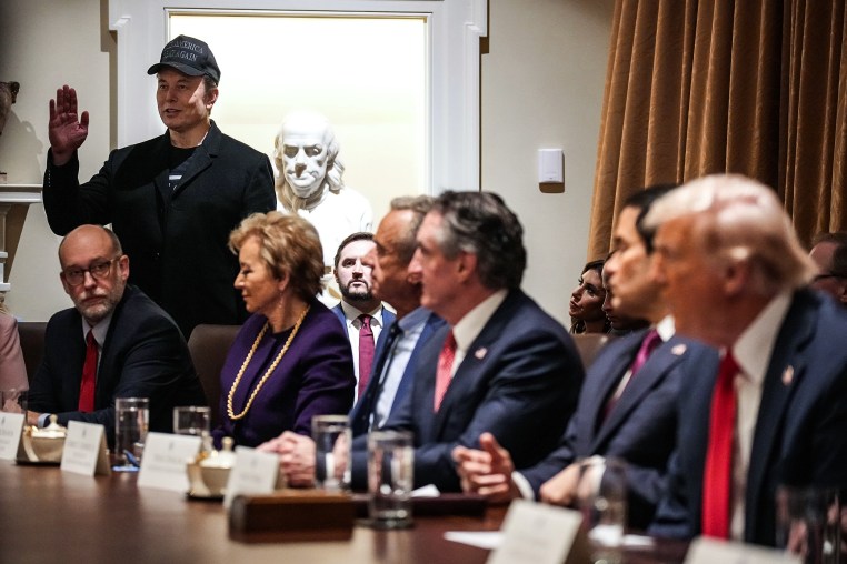 Image: Joined By Elon Musk, Trump Holds First Cabinet Meeting Of His Second Term