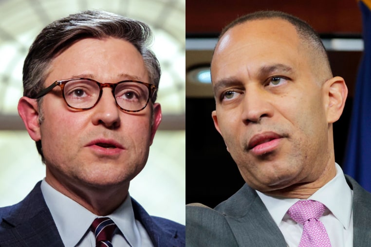 House Speaker Mike Johnson; House Minority Leader Hakeem Jeffries