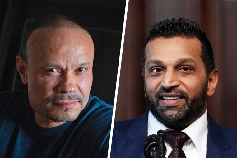 A side by side of Bongino and Patel