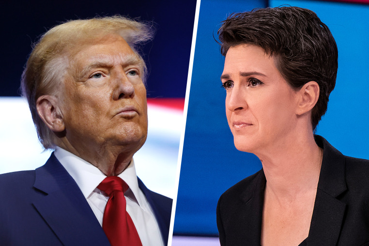 Donald Trump and Rachel Maddow