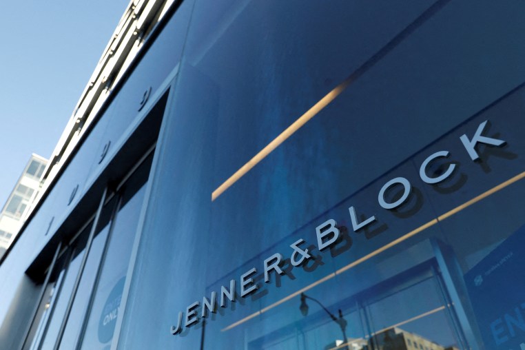 Signage outside of the law firm Jenner & Block LLP in Washington in 2020.