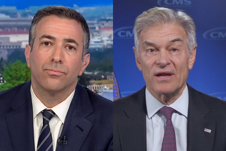 Dr. Oz (RIGHT), Administrator of the Centers for Medicare & Medicaid Services, joins MSNBC’s Ari Melber (LEFT) for an extended conversation on the Trump administration’s plan to lower prescription drug prices, the future of Medicaid, and RFK Jr.’s claims about vaccines.