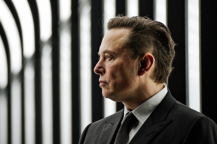 Elon Musk at the opening of the Tesla factory in Gruenheide, Germany