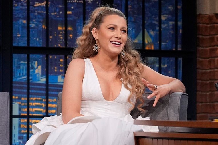 Blake Lively on "Late Night with Seth Meyers" on May 1, 2025. 