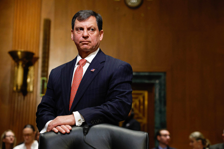 Frank Bisignano appears at his Senate Finance Committee confirmation hearing at the Dirksen Senate Office Building in Washington, DC.