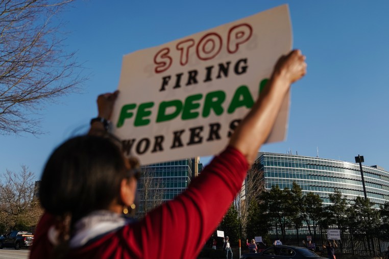 Activists Demonstrate In Support Of Center For Disease Control Workers In Wake Of Large Scale Gov't Cuts