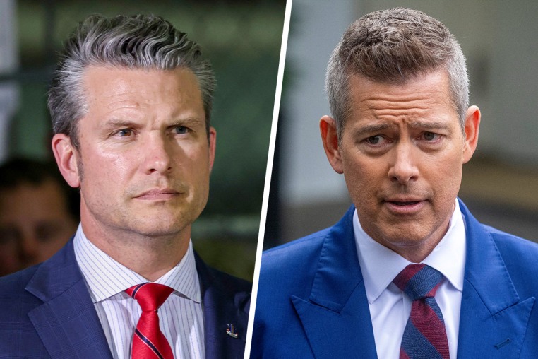 A split composite of Pete Hegseth and Sean Duffy.
