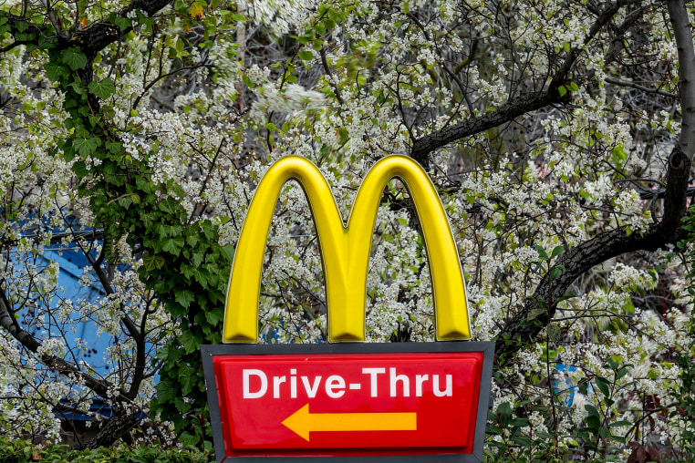 A McDonald's restaurant Drive-Thru sign