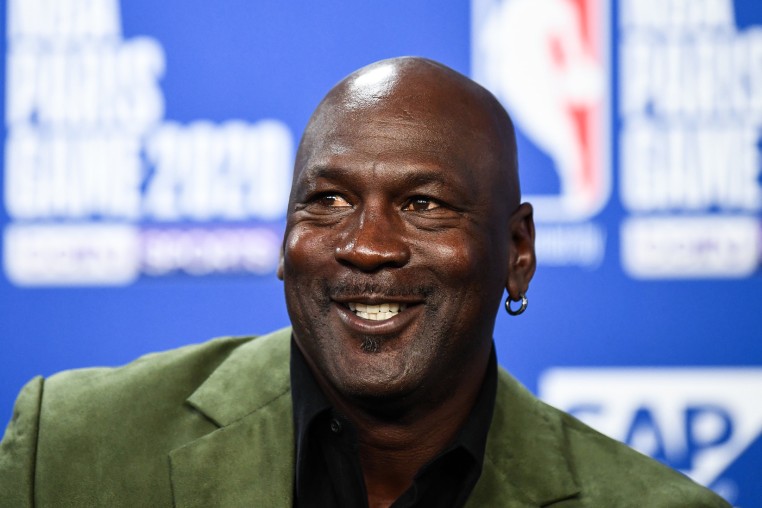 Michael Jordan smiles