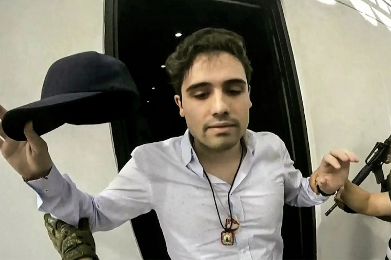 Ovidio Guzman Lopez at the moment of his detention, in Culiacan, Mexico, Oct. 2019.