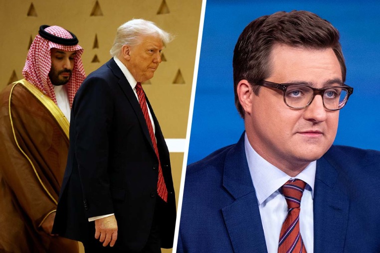 President Donald Trump and Saudi Crown Prince Mohammed bin Salman; MSNBC's Chris Hayes.