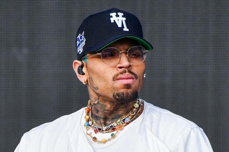 Chris Brown performs on May 6, 2023 in Las Vegas.