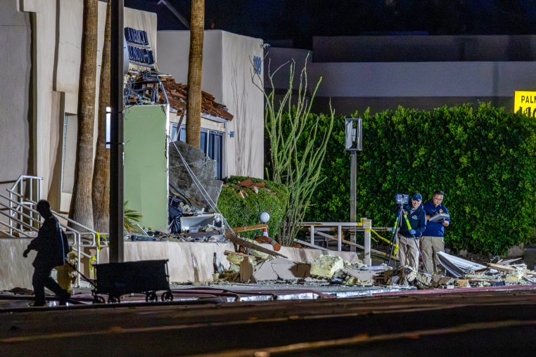 Site of the explosion in Palm Springs.