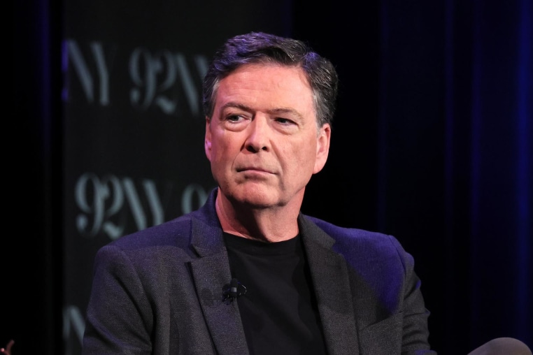 Former FBI Director James Comey is interviewed in New York in 2023.