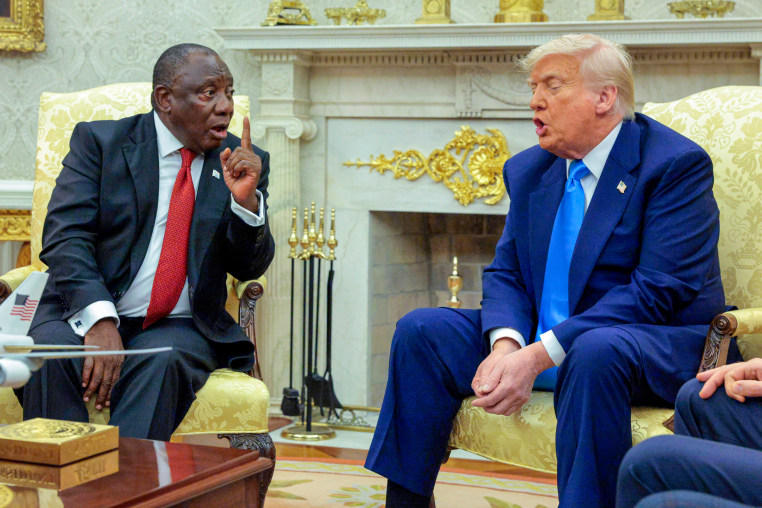 Cyril Ramaphosa and Donald Trump.