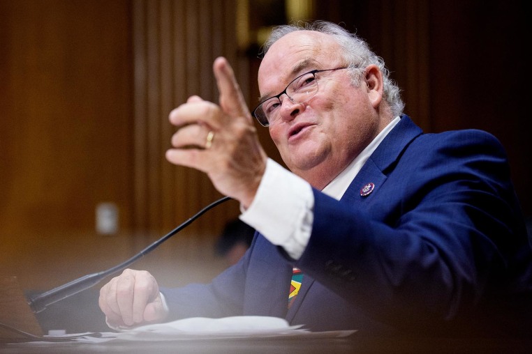 Former Rep. Billy Long, R-Mo., President Donald Trump's nominee to be Internal Revenue Service Commissioner, speaks during a Senate nomination hearing on May 20, 2025.