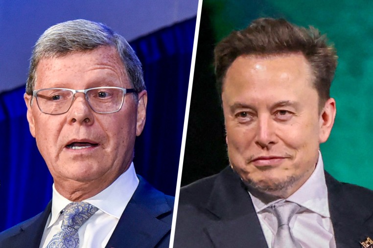 A split composite of Charlie Sykes and Elon Musk.