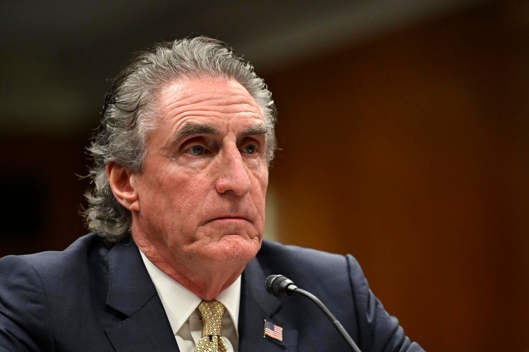 Interior Secretary Douglas Burgum testifies in the Senate on May 21, 2025.