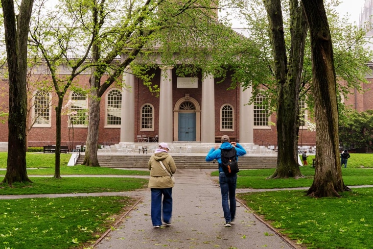 Harvard Yard on the Harvard University campus in Cambridge, Mass.