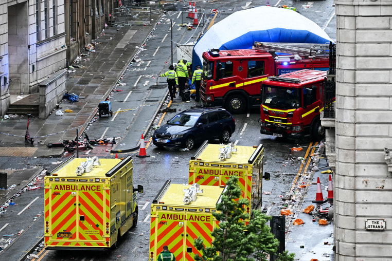 Emergency services attend to the incident in Liverpool