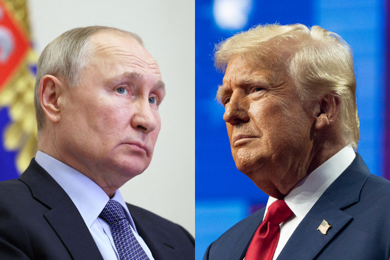 A composite image of Russian President Vladimir Putin and US President Donald Trump